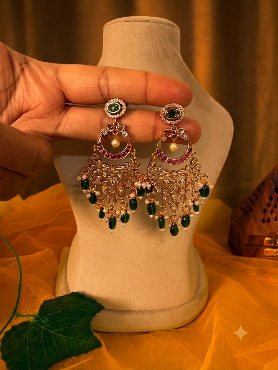 Traditional Chandbali earrings