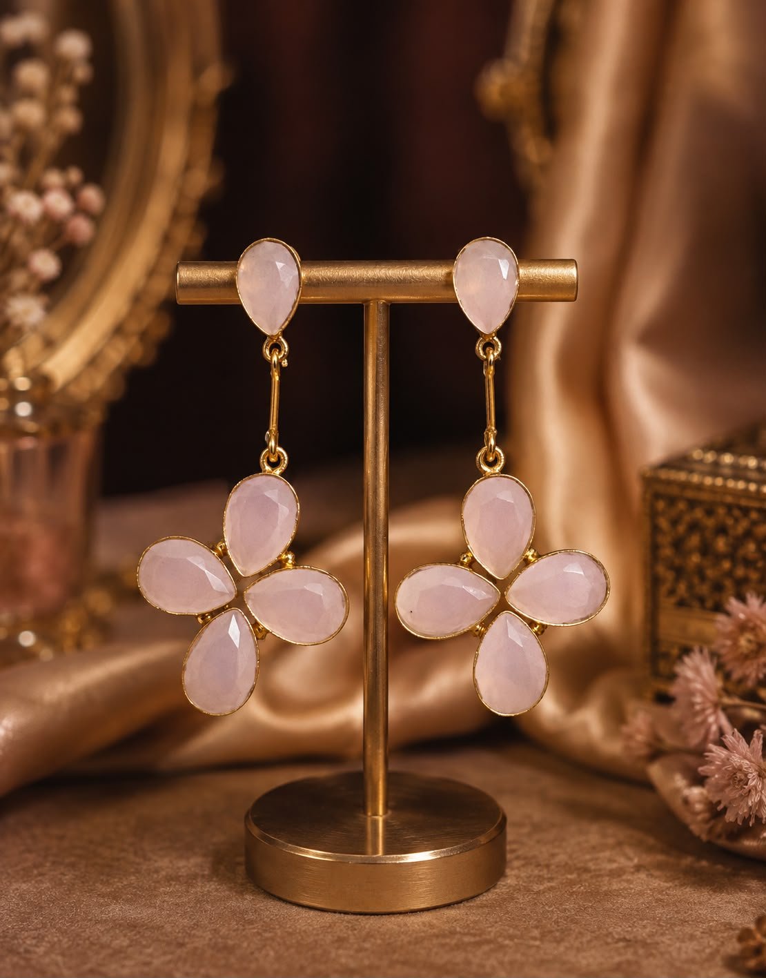 Semi Precious Stone Earrings — view 1