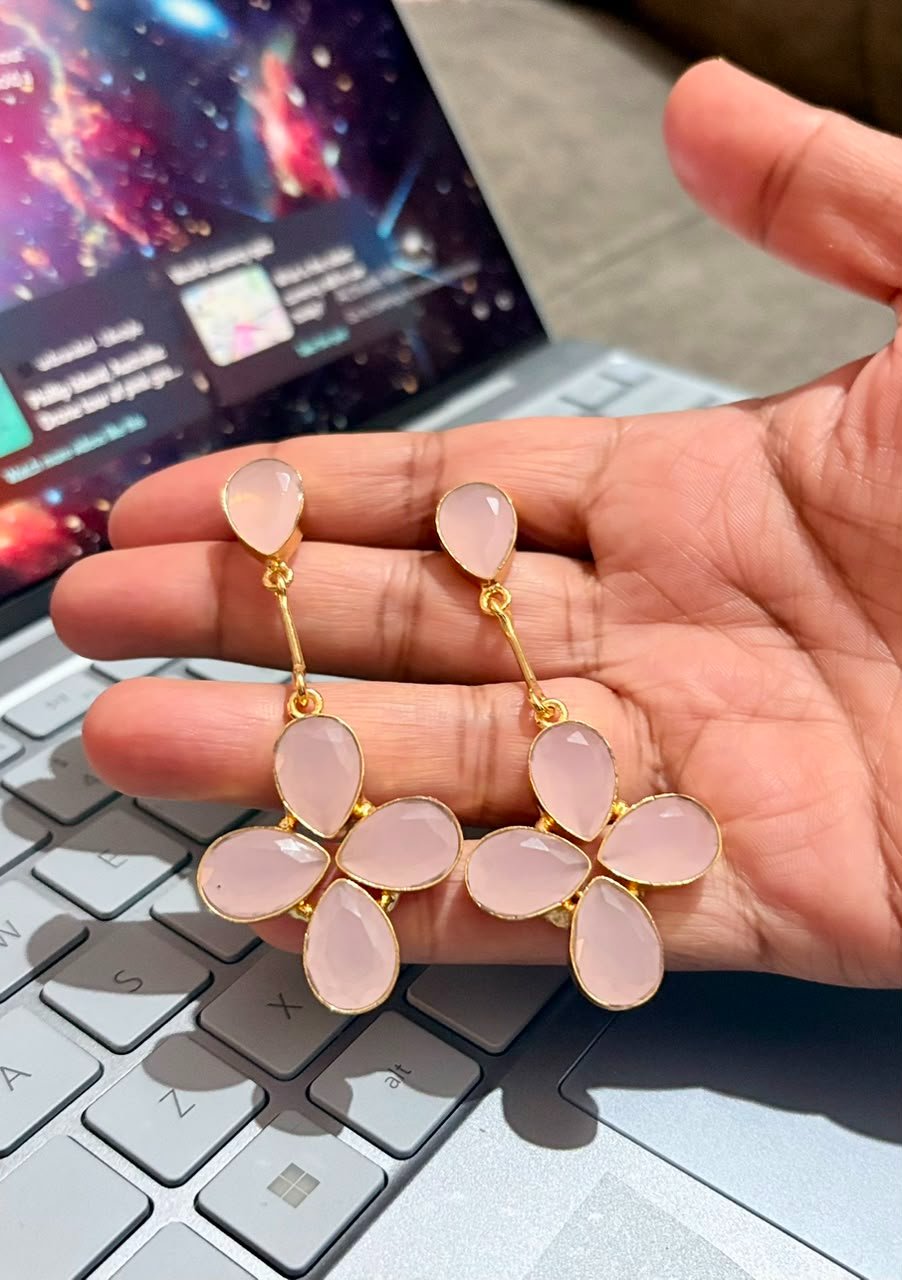 Semi Precious Stone Earrings — view 2