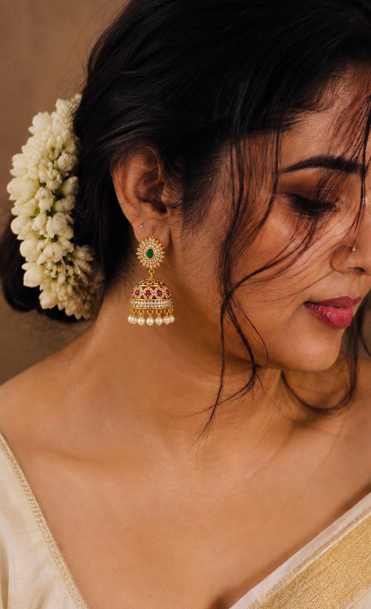 AD Stoned Multicolor Jhumka — view 3