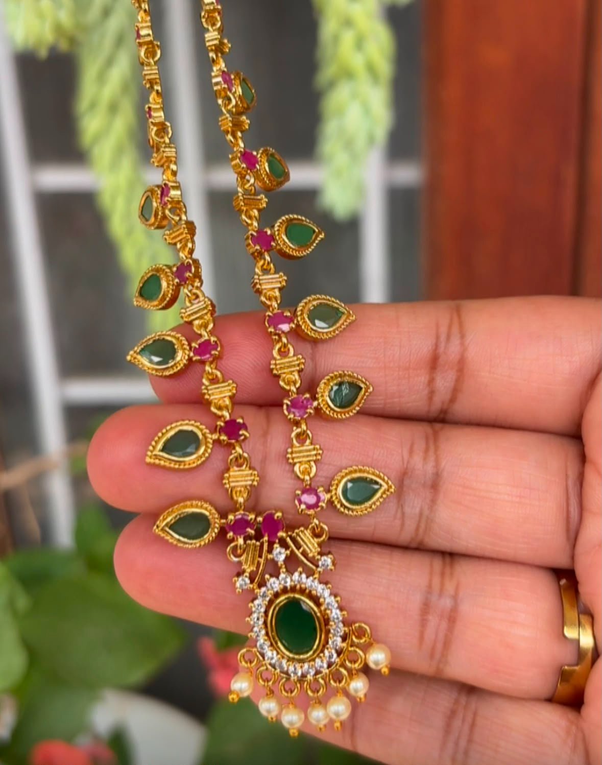 gold replica long palakka — view 2