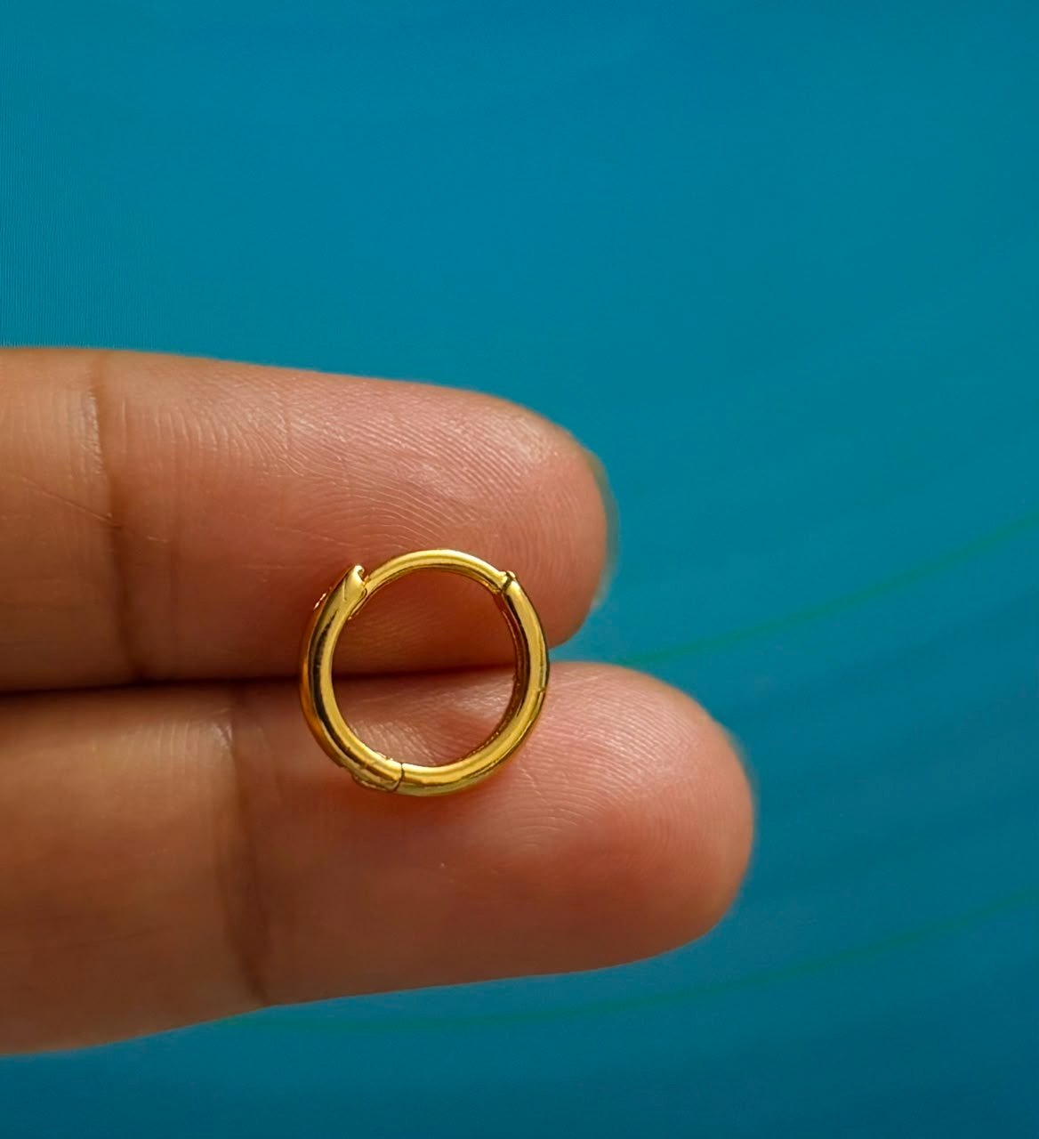 Plain Golden Nose Ring(8mm) — view 1