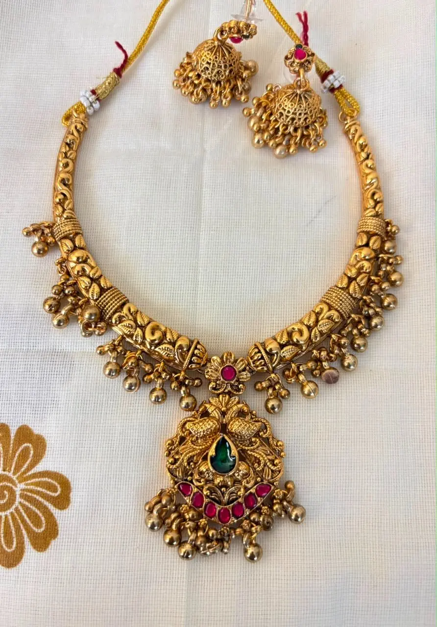 Peacock Antique Finish Necklace — view 2