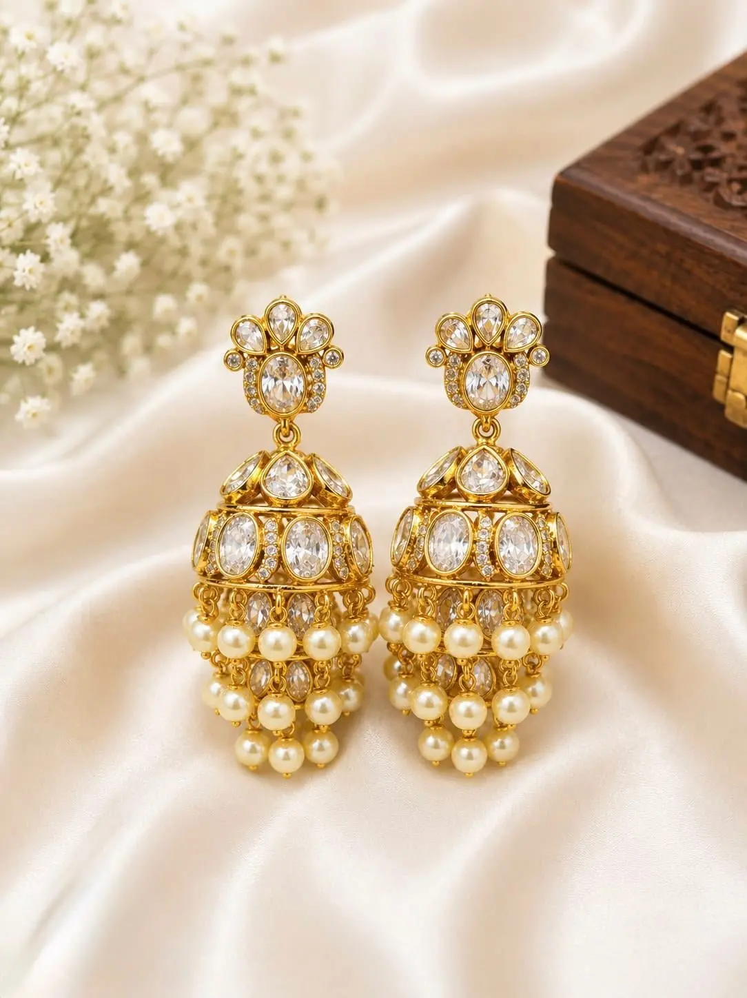 Premium three layer jhumka — view 2