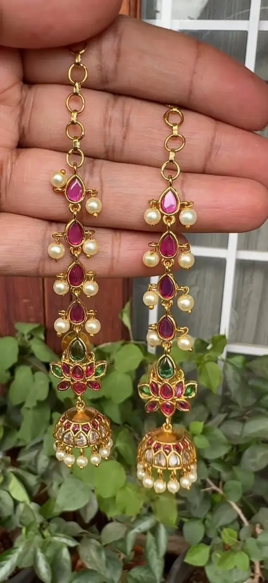 Lotus Kemp Jhumka — view 1