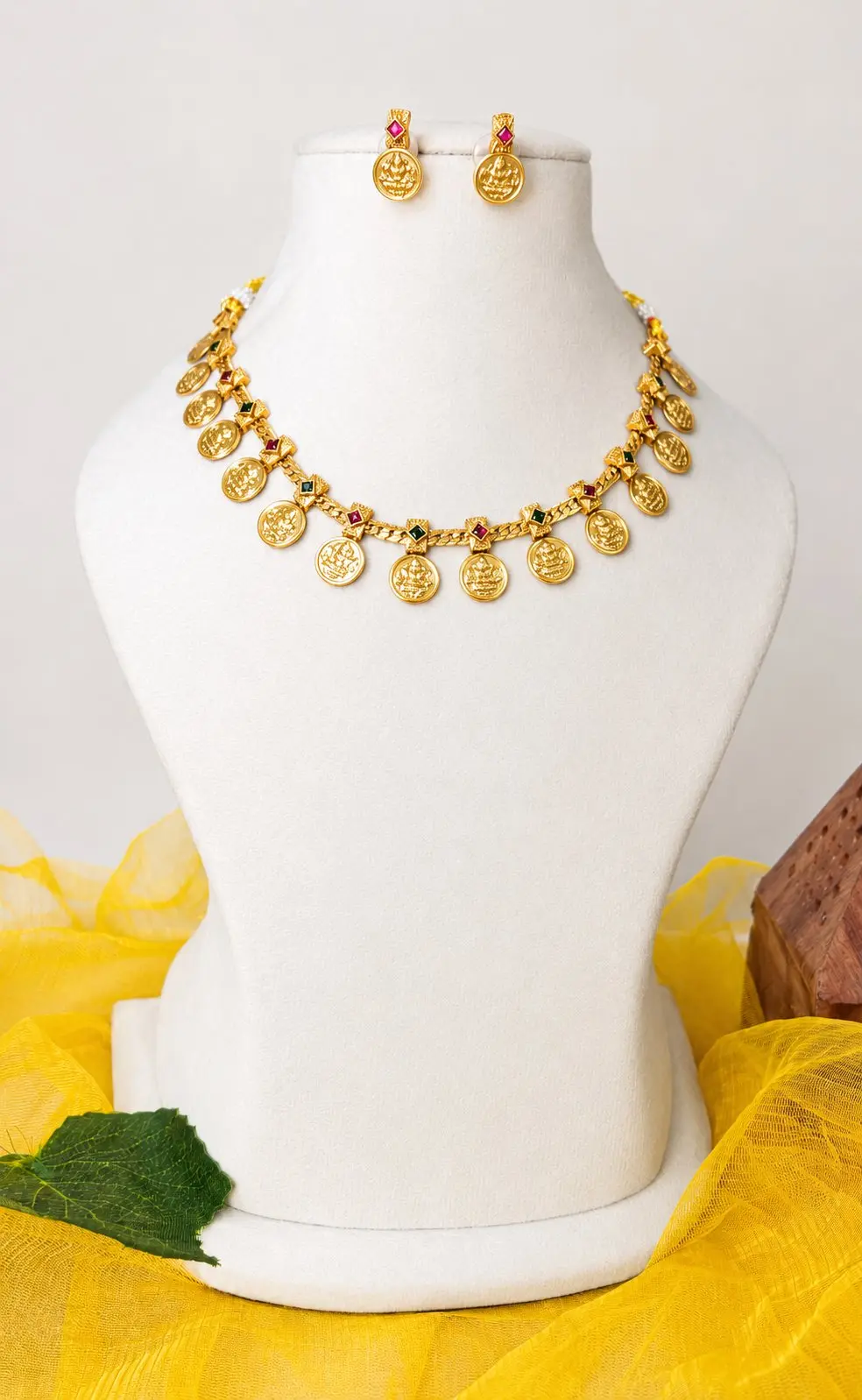 Traditional Coin Drop Necklace — view 1