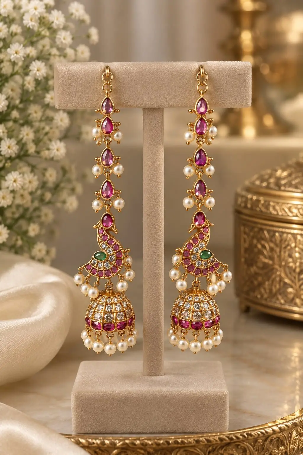 Peacock Mattal Jhumka