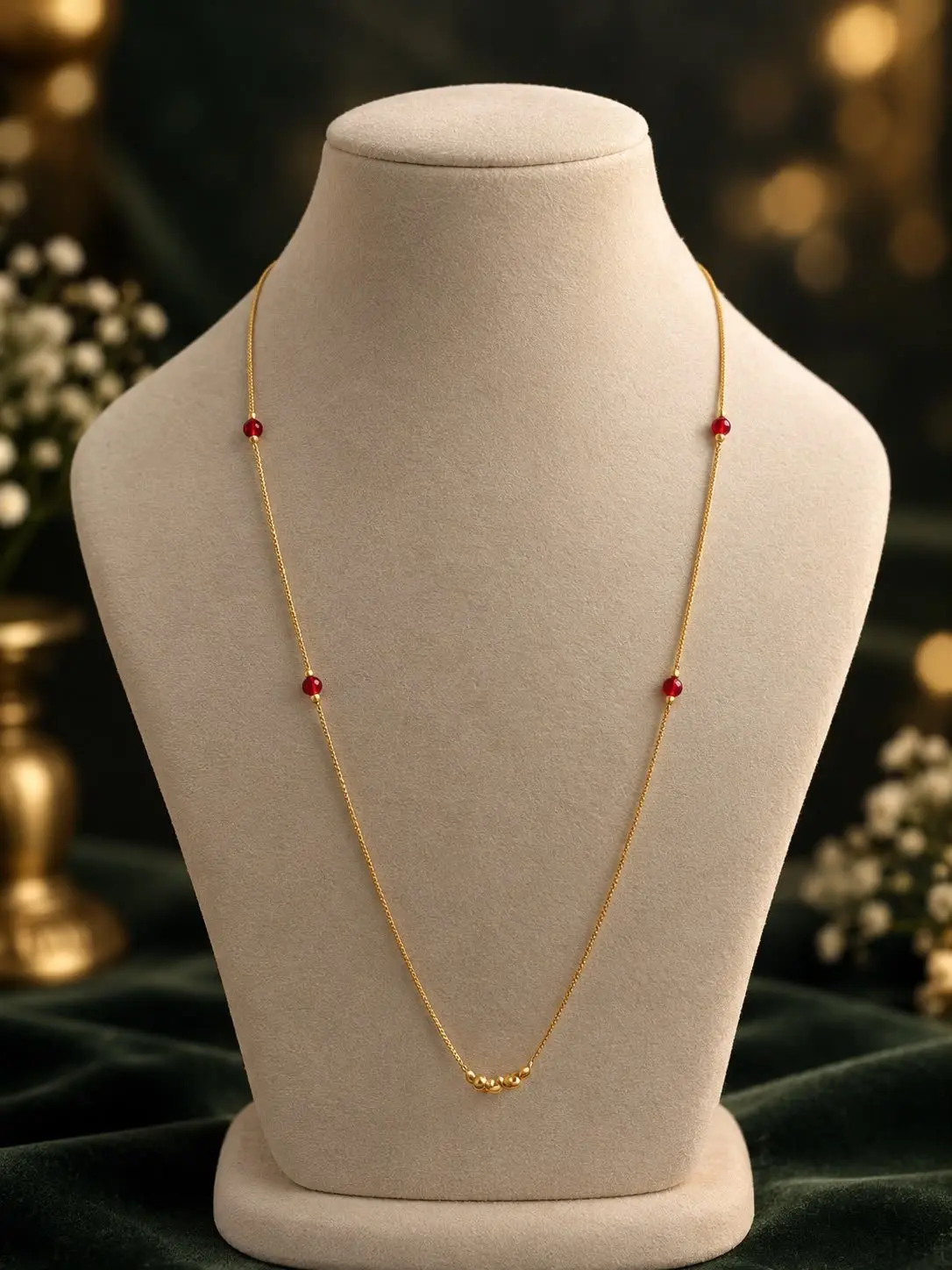 Red Crystal Box Chain — view 1