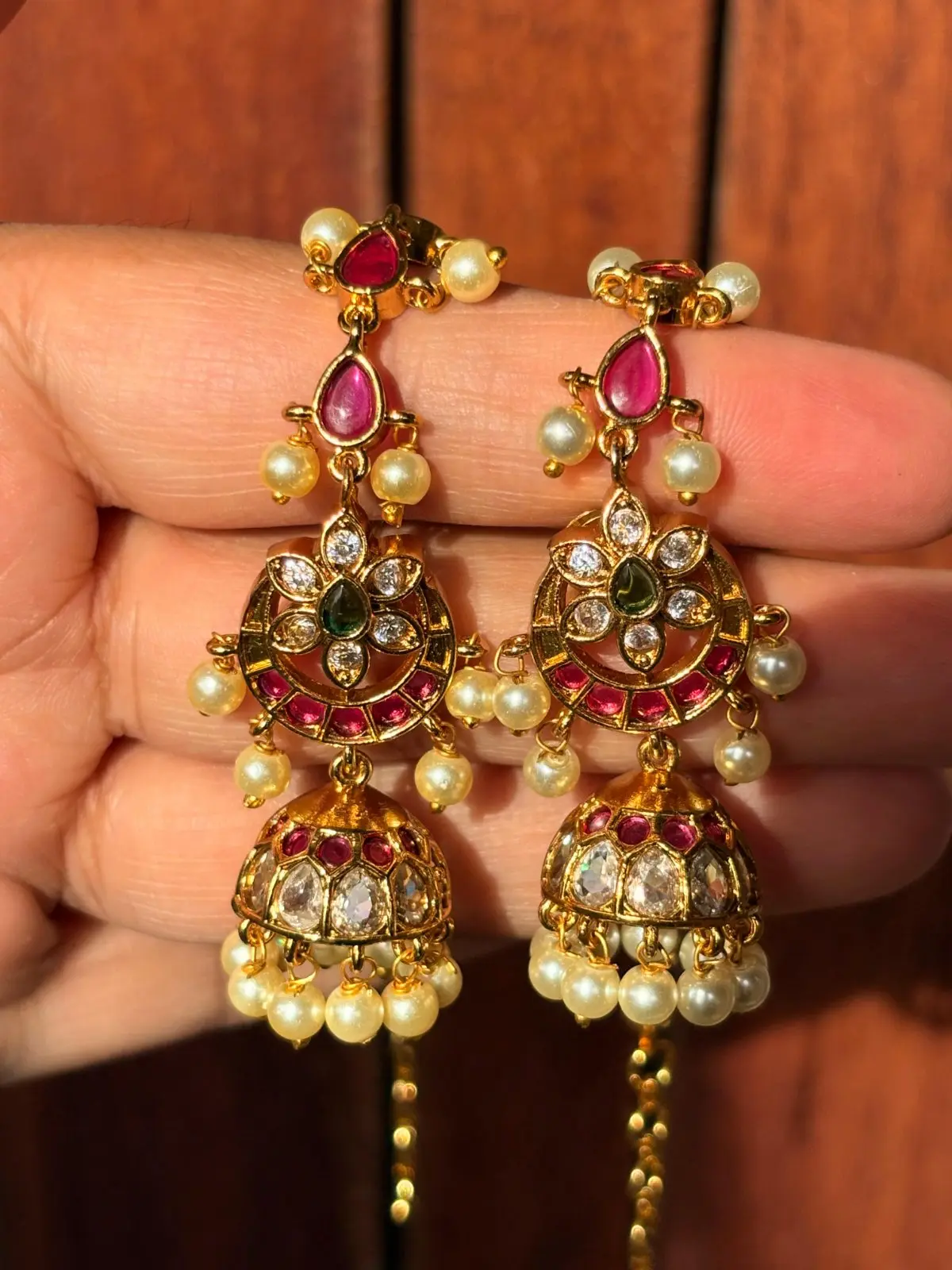 Flower Mattal Jhumka — view 2