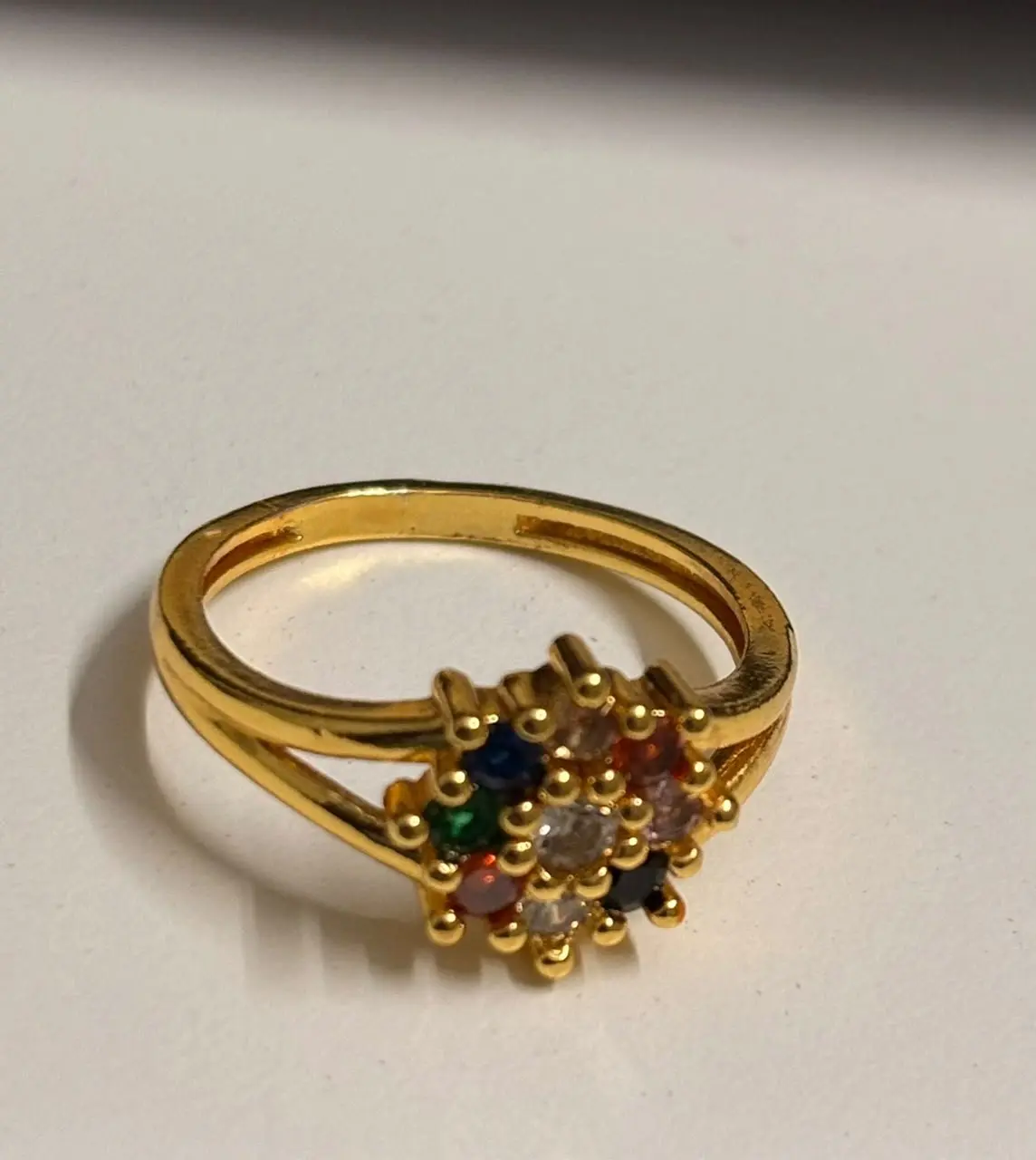 Gold Plated Navaratna Rings — view 1