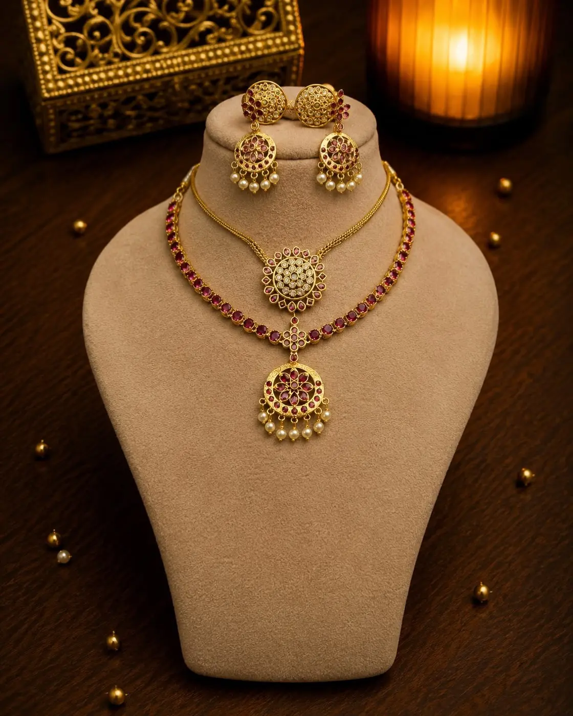 Ruby Attigai & Choker Set — view 1