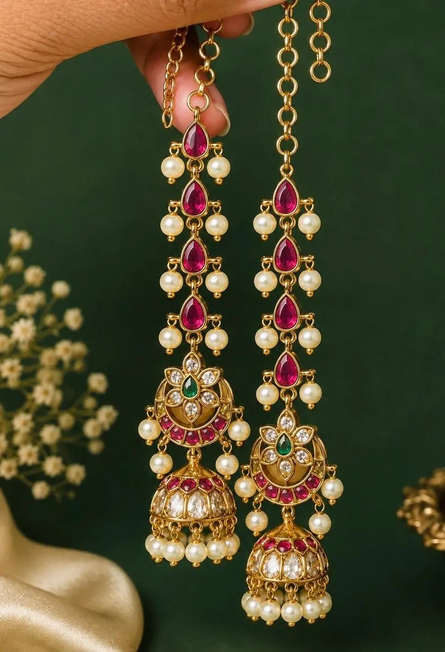 Flower Mattal Jhumka