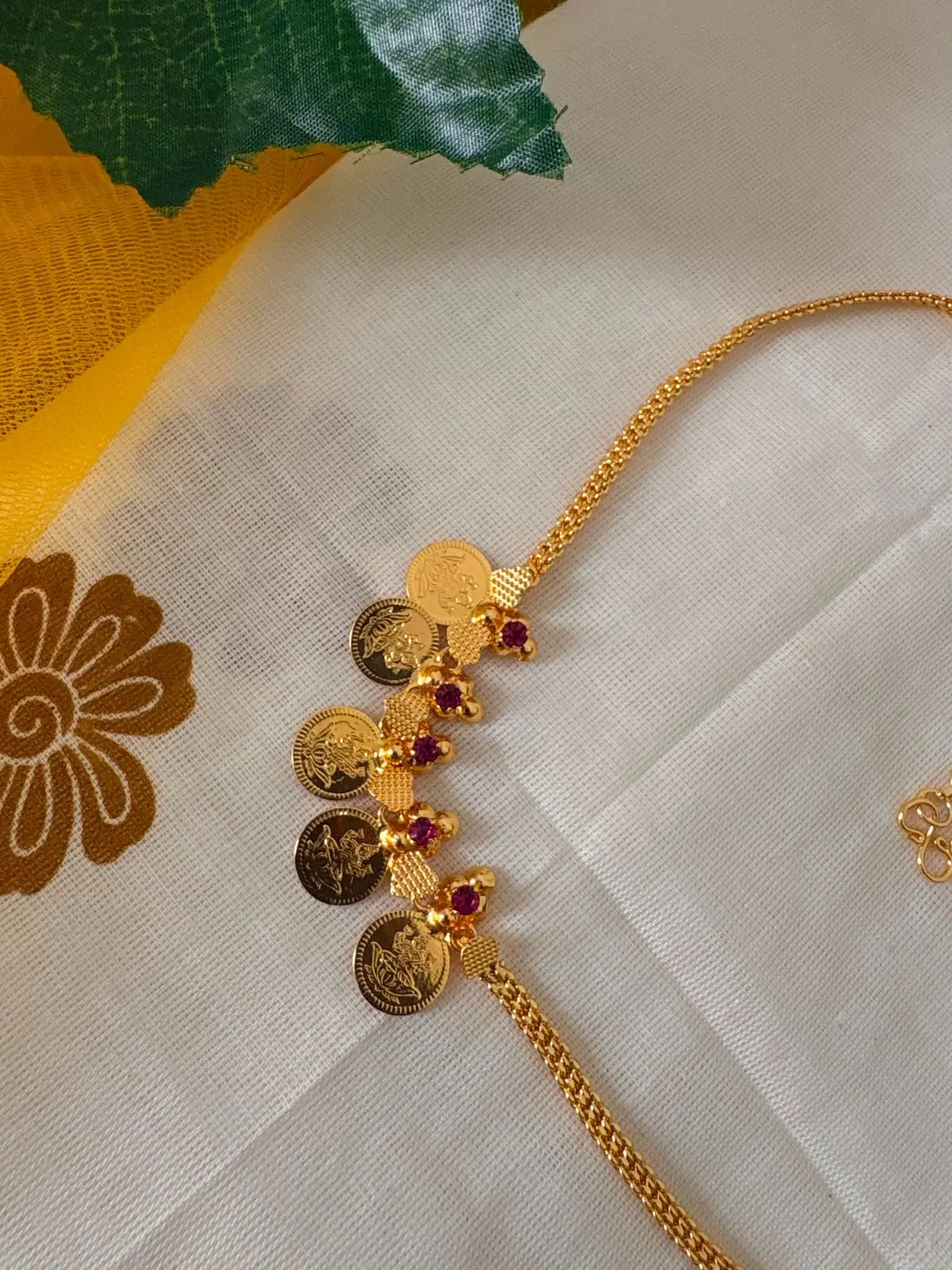 Micro polished coin necklace — view 3