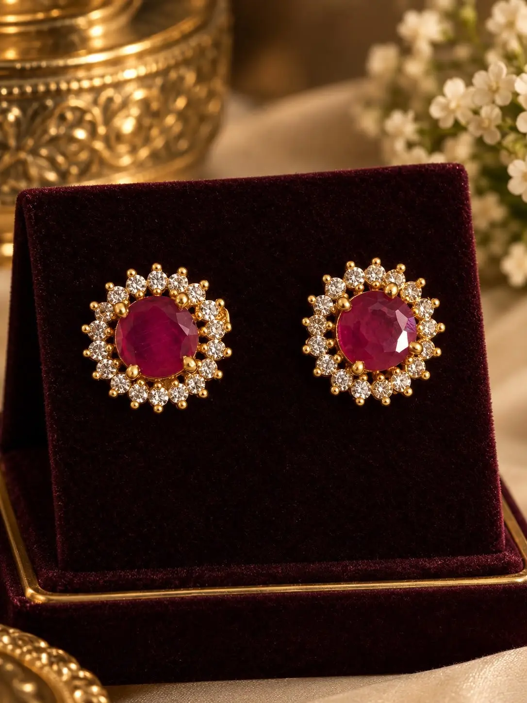 Ruby Stoned Stud