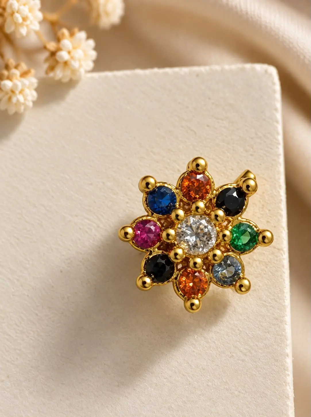 Multicolor Star Nosepin — view 1
