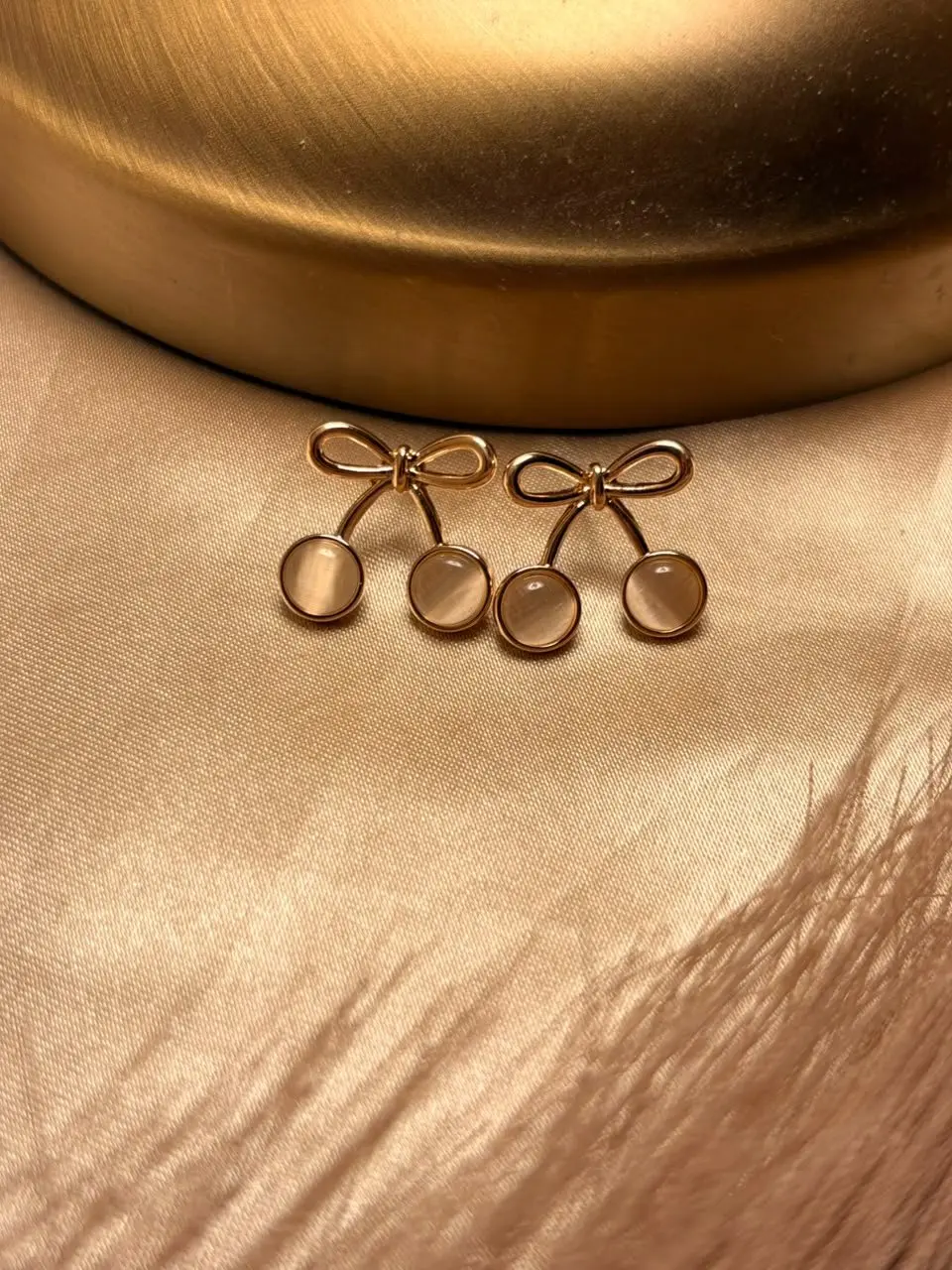 Bow & Double Drop Earrings — view 1