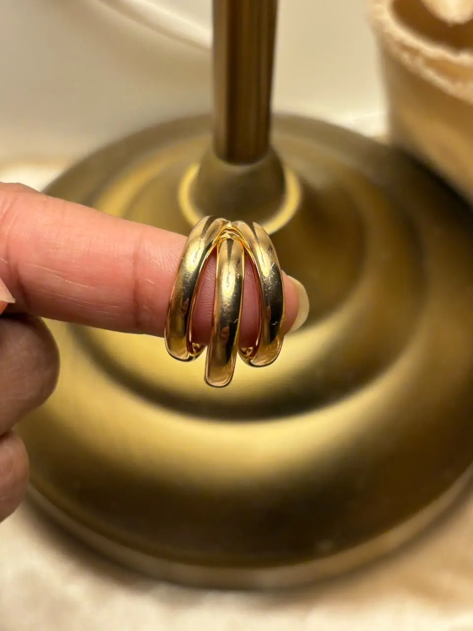 Gold Layered Hoop Earrings — view 2