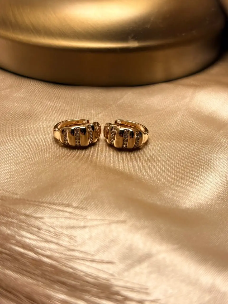 Starline Studded Hoops Earrings — view 1