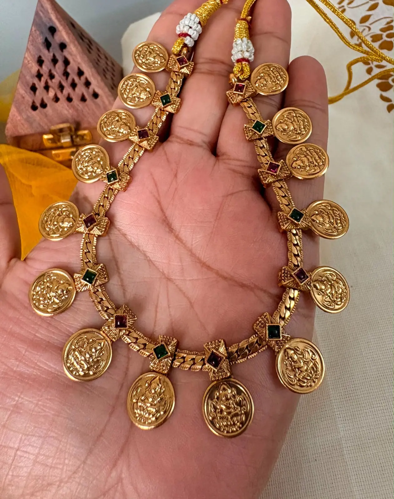 Traditional Coin Drop Necklace — view 2