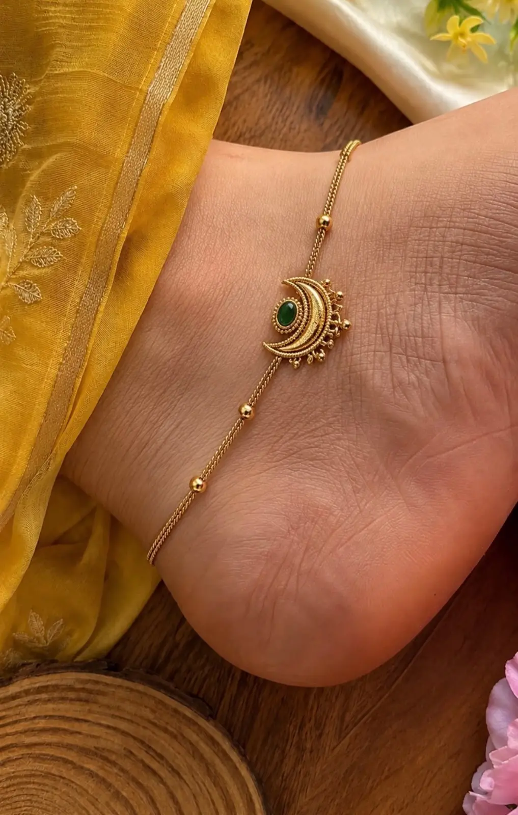 half moon anklet — view 1