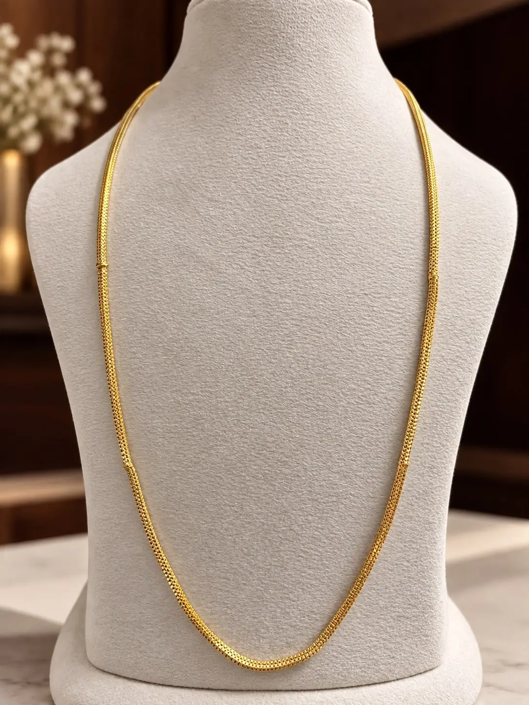 Gold Plated Box Chain Long — view 1