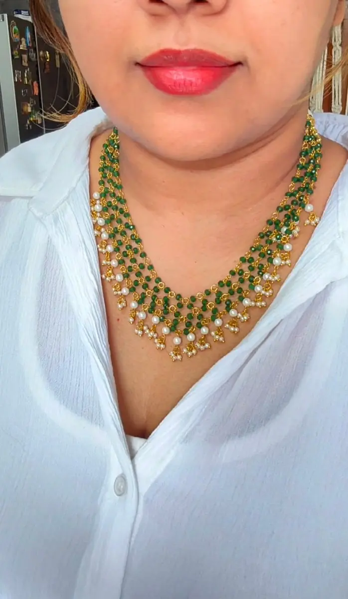 Multi Layer Beaded Necklace — view 1