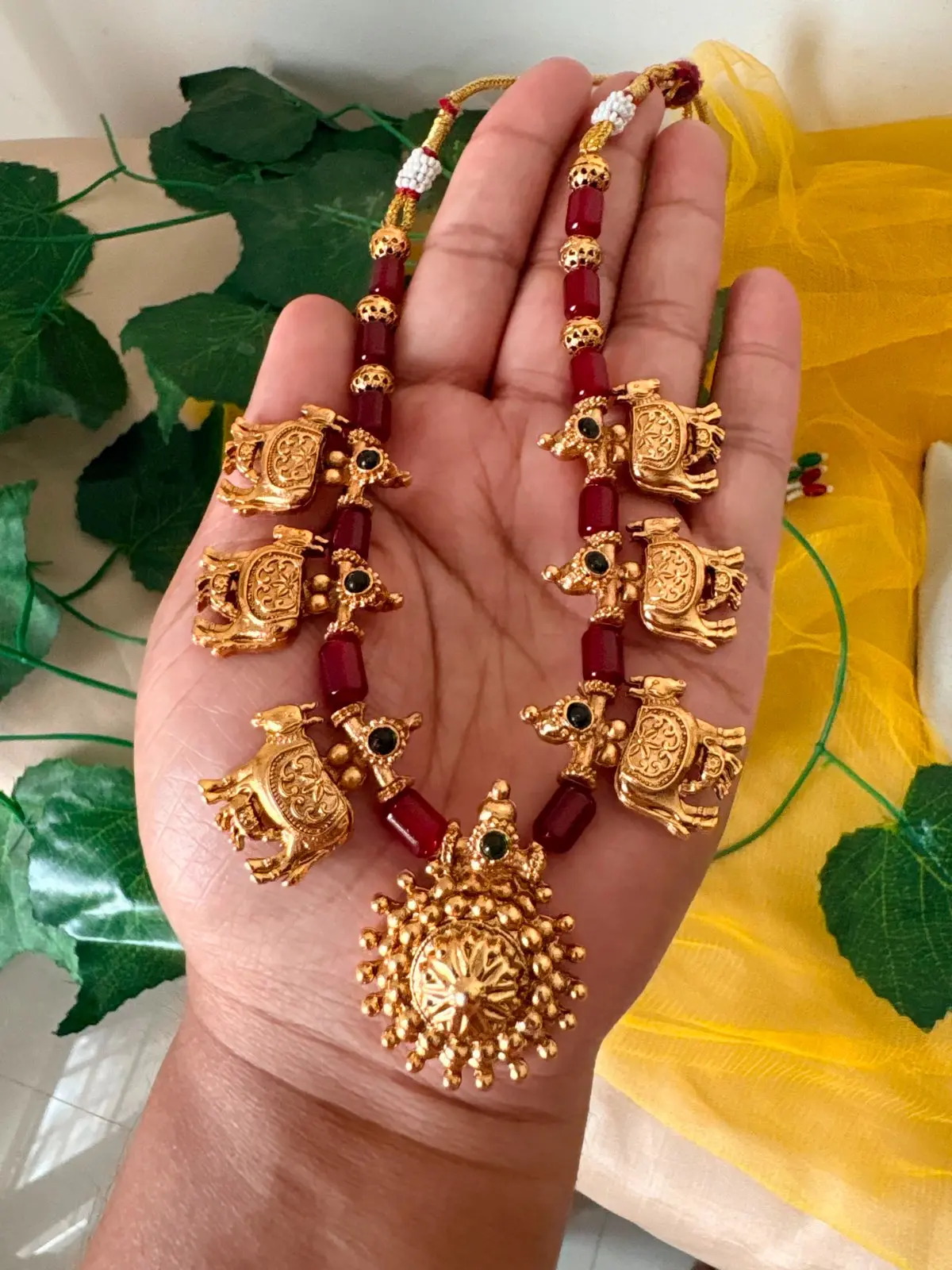 Ruby Beaded Heritage Necklace — view 2