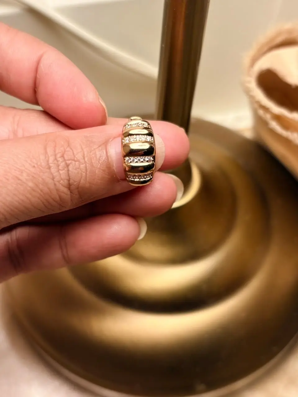 Starline Studded Hoops Earrings — view 2