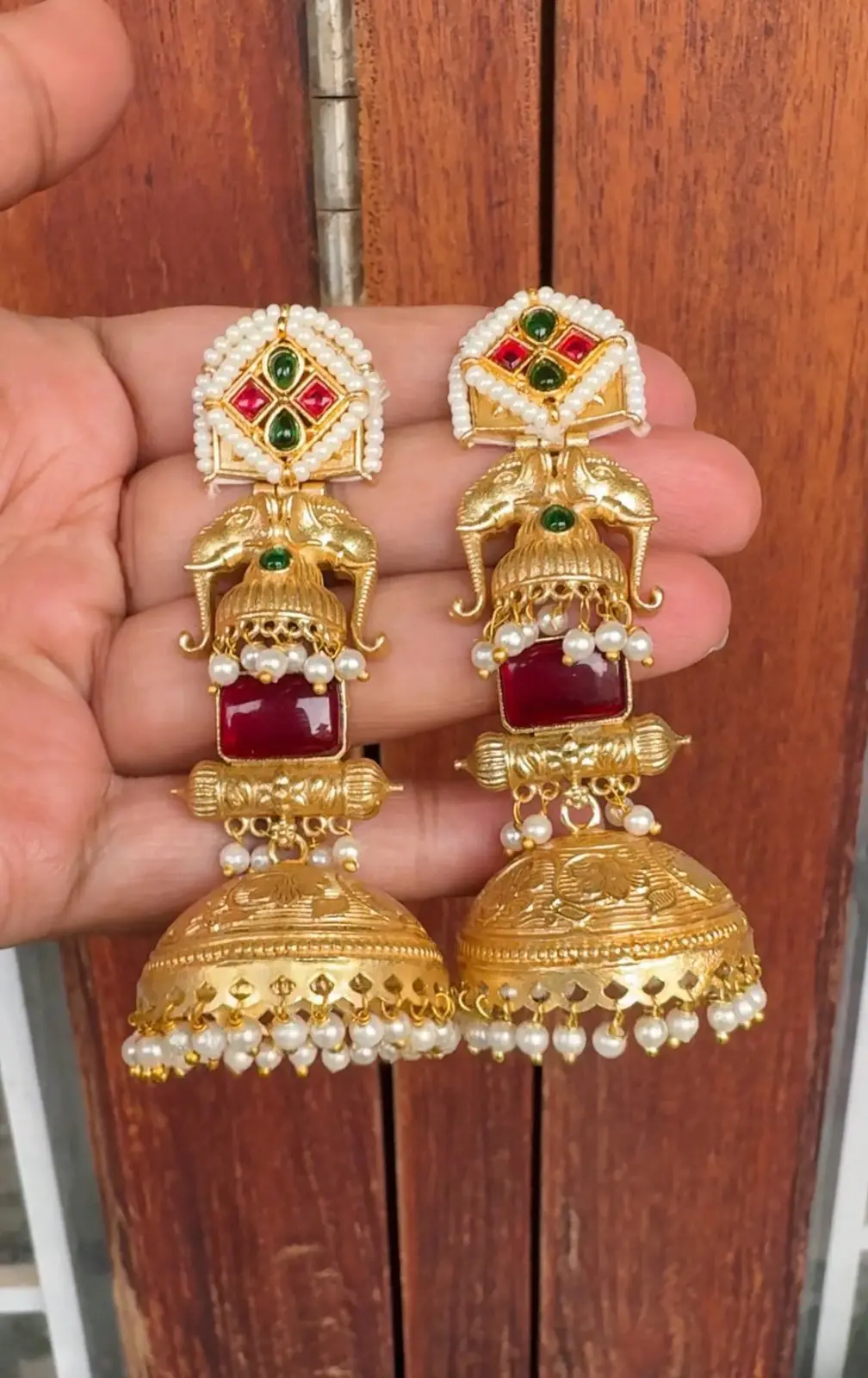 Preeta Golden Jhumka