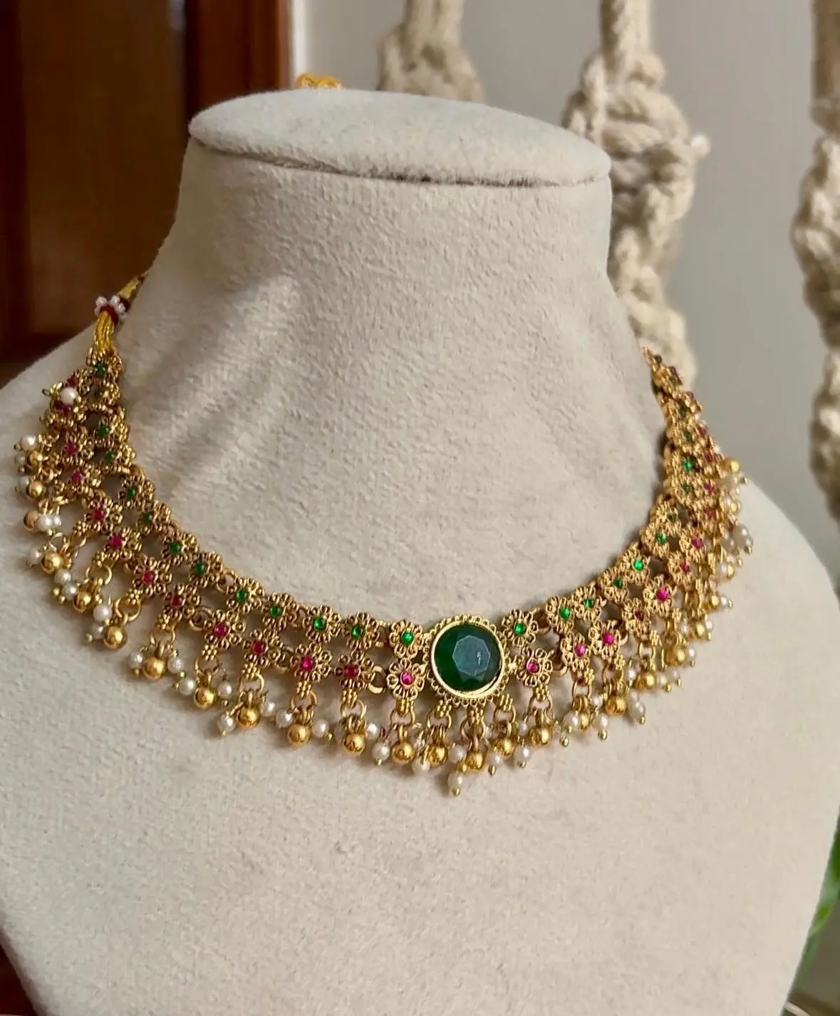 Multicolor Necklace With Drops — view 2