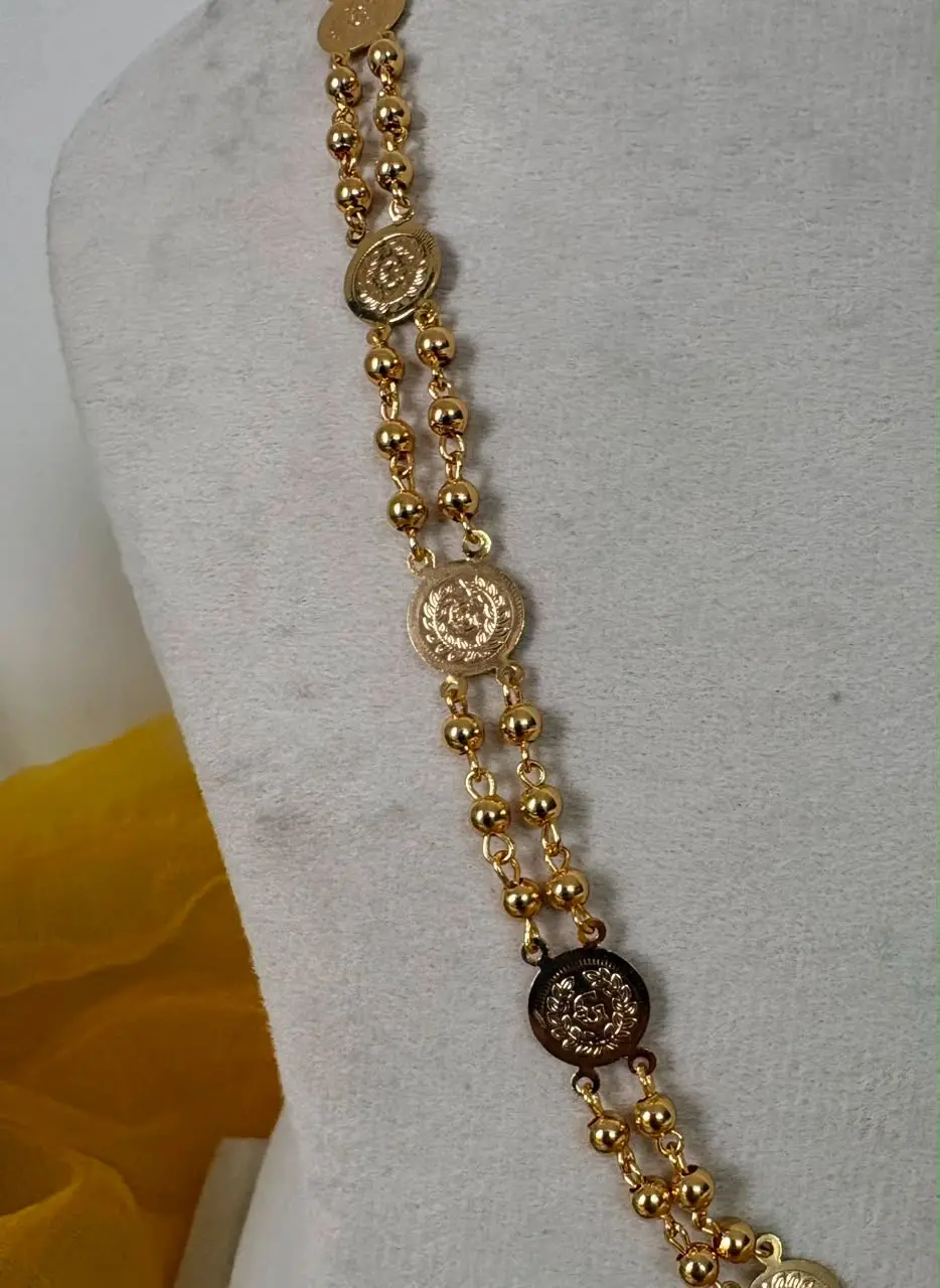 Micropolished Lakshmi coin layer Long Haram — view 3