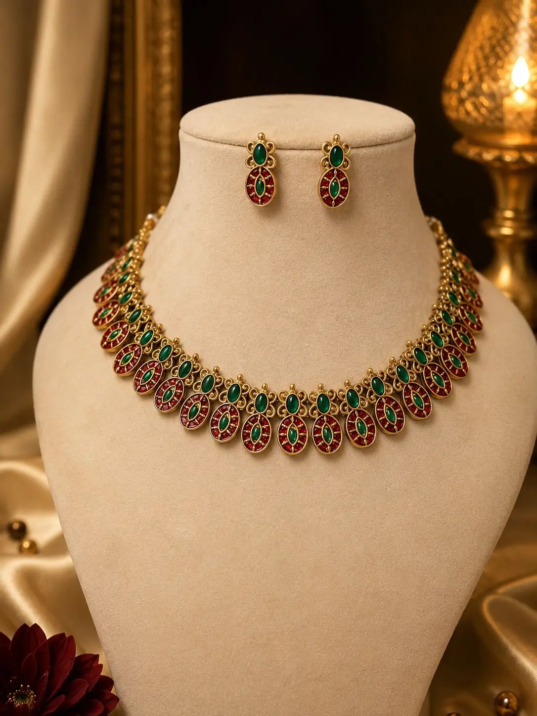Aaradhya Ruby & Emerald Set
