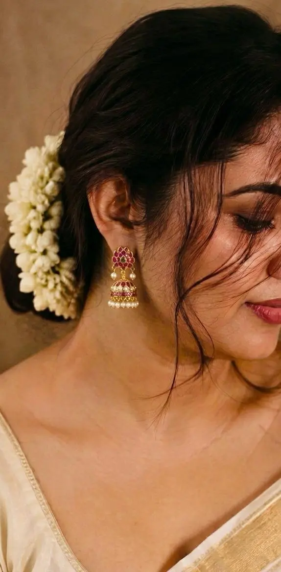 Kemp Jhumka With Peal Drops2.0 — view 2