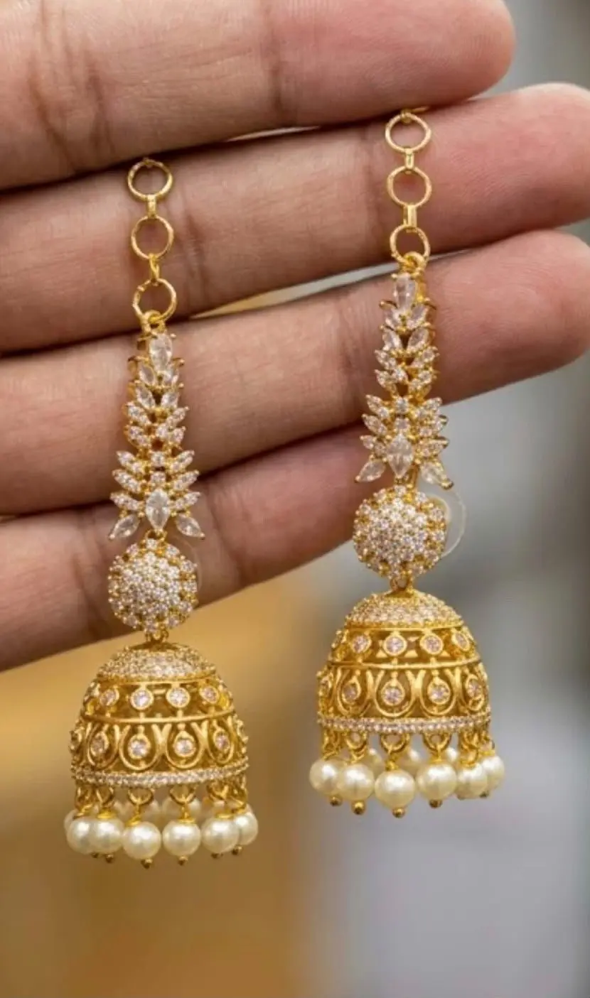 Ad Stoned Jhumka With Earchain