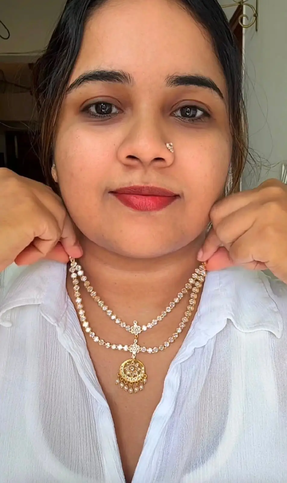 Multi Layered White Attigai — view 2