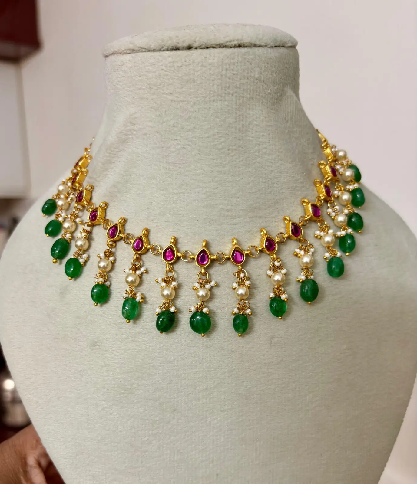 Jadau Kundan Necklace Set — view 1